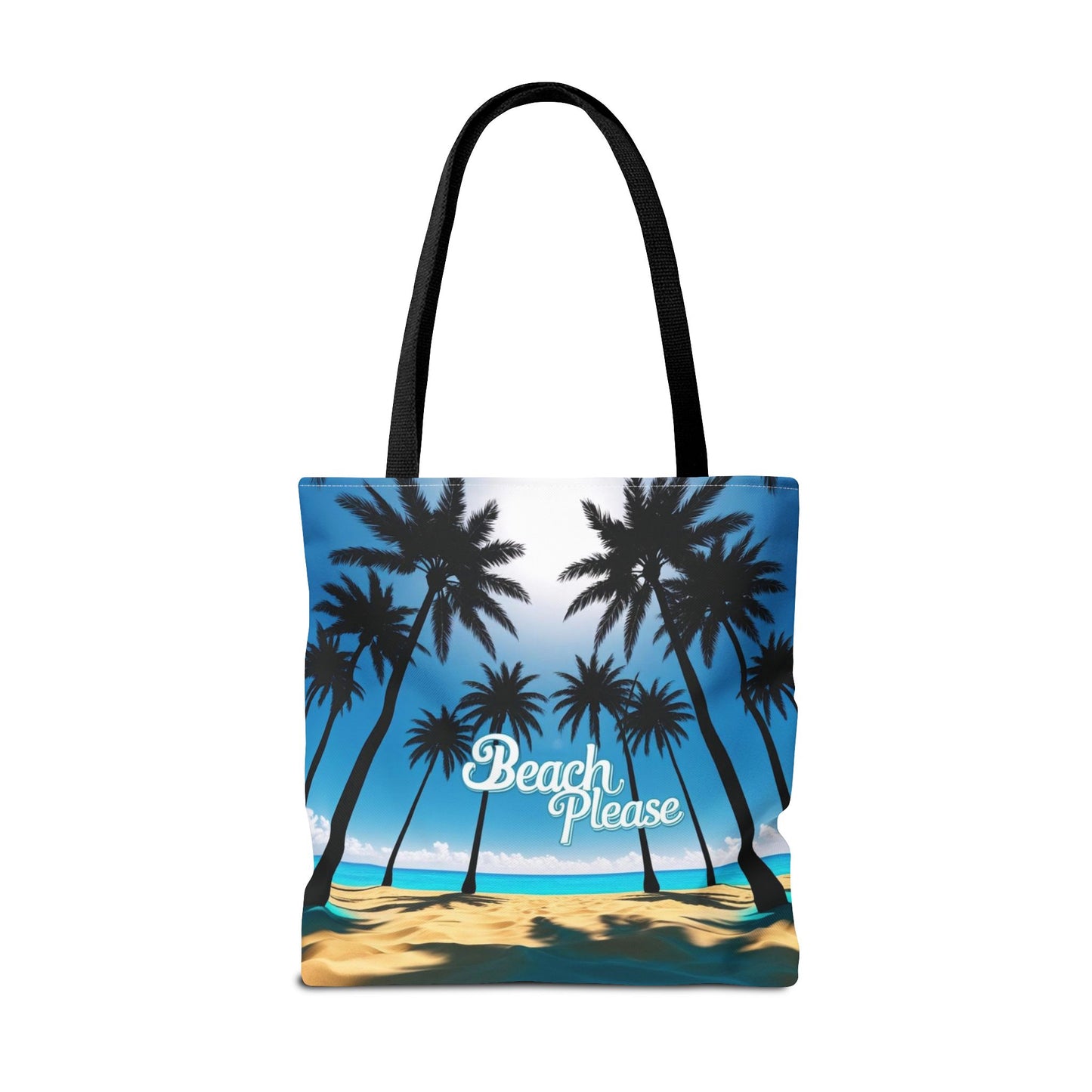 Tote Bag - Beach Please Tropical Palm Tree Design