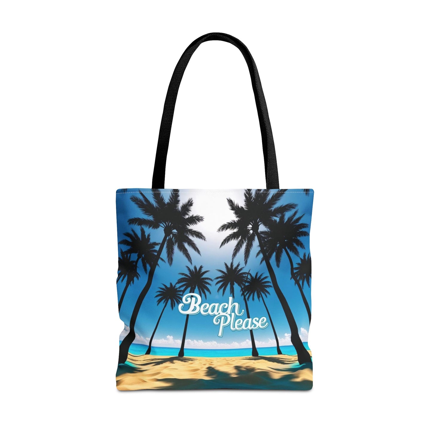 Tote Bag - Beach Please Tropical Palm Tree Design
