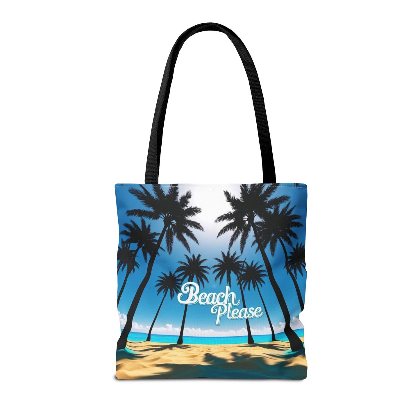 Tote Bag - Beach Please Tropical Palm Tree Design
